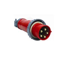 Plugue Industrial Movel Macho 3 Polos + Neutro + Terra 63A 380-440V Vermelho S5576W Steck