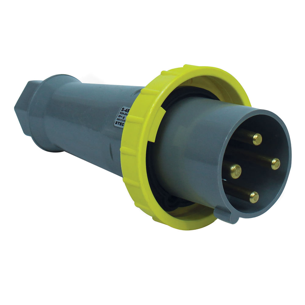 Plugue Industrial Macho Tripolar+ Neutro + Terra 16A 380-440V