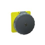 Tomada Embutir Fêmea 2 Polos + Terra 32A 130V Amarelo 4H S3244W Steck