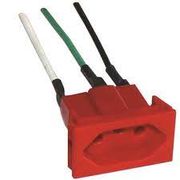 Módulo Tomada Vermelho 2 Polos + Terra 10A S8630 Steck