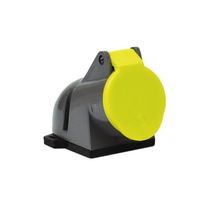Tomada Sobrepor Fêmea 3 Polos + Terra 32A 130V Amarelo 4H S4204 Steck