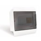 Quadro Distribuição Termoplástico Branco Embutir 8 Disjuntor Sem Barramento SCM8TBR Steck