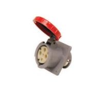 Tomada Embutir Fêmea 3 Polos + Neutro + Terra 125A 440V Vermelho 6H S5646 Steck