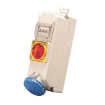 Tomada Sobrepor Fêmea 3 Polos + Terra 63A 440V Vermelho 6H Com Bloqueio Mecânico S4506DDR Steck