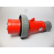Plugue Industrial Movel Macho Plástico 2 Polos + Terra 63A 380-440V Vermelho S3579W Steck