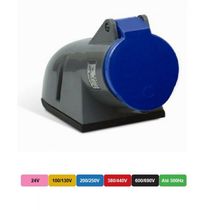 Plugue Industrial Sobrepor Macho 2 Polos + Terra 16A 380-440V Vermelho SN3009 Steck