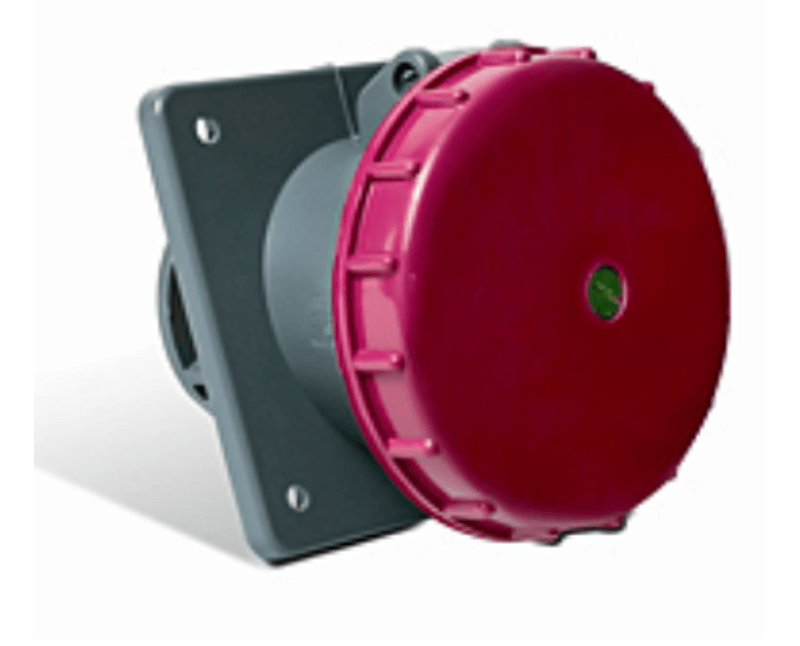Tomada Embutir Tetrapolar 63A 690V Vermelho S4545 | Dimensional