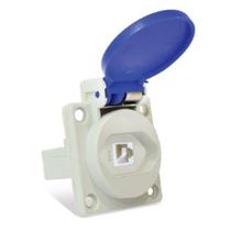 Tomada Telefonia Rj45 5E 1Módulo Branco S/Pl Azul S8642 Steck