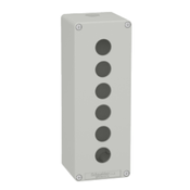 Botoeira Vazia Metálico Cinza 6 Furos 22mm XAPD4506 Schneider