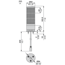 Coluna Luminosa Monobloco C Sirene Mont. XVGU3SWV - Schneider