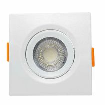 Luminária LED Comercial Spot Quadrada Embutir Branco 6400K 3W 5612 Ourolux