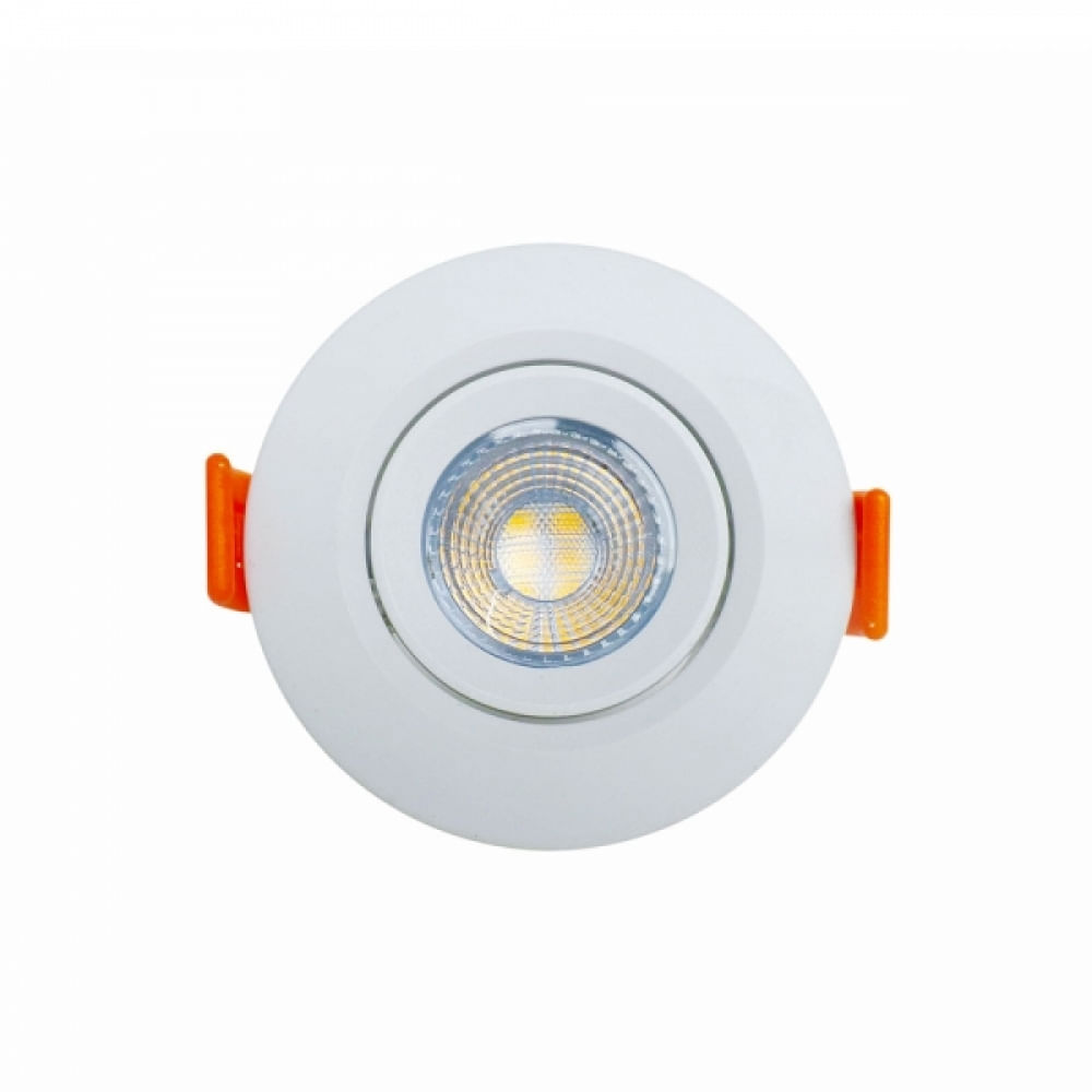 Luminária LED Comercial Spot Circular Branco / Preto Bivolt 3000k 5W 5601 Ourolux