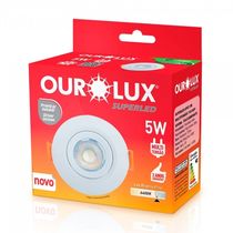 Luminária LED Comercial Spot Circular Branco Preto Bivolt 3000k 5W 5601 Ourolux
