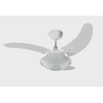 Ventilador Teto 3 Pás Com Luminária 130 W 690 Mm 127 V Branco/Branco - TRON