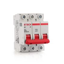 Disjuntor Tripolar 16A Mini 3KA 230/400VCA C SDD63C16 Steck