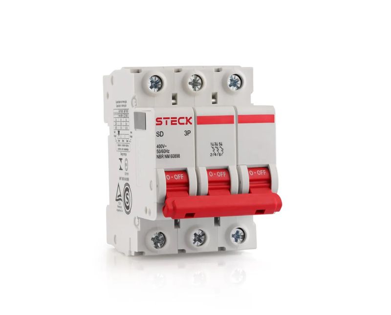 Disjuntor Tripolar 16A Mini 3KA 230/400VCA C SDD63C16 Steck