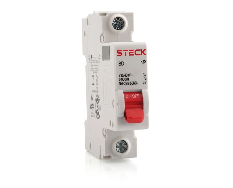 Disjuntor Mini Monopolar 40A Curva B 3KA SDD61B40 Steck