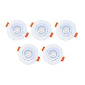 Luminária LED Comercial Spot Circular Embutir Branco 3000k 3W 5611 Ourolux