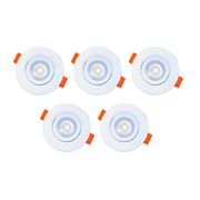 Luminária LED Comercial Spot Circular Embutir Branco 3000k 3W 5611 Ourolux