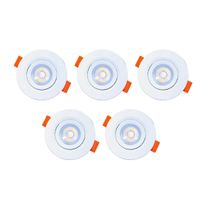 Luminária LED Comercial Spot Circular Embutir Branco 3000k 3W 5611 Ourolux