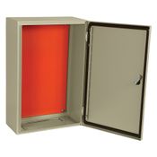 Quadro Comando Sobrepor Aço Carbono Bege Ral 7032 500 mm 500 mm 250 mm Comando Flange Inferior CE505025 CEMAR