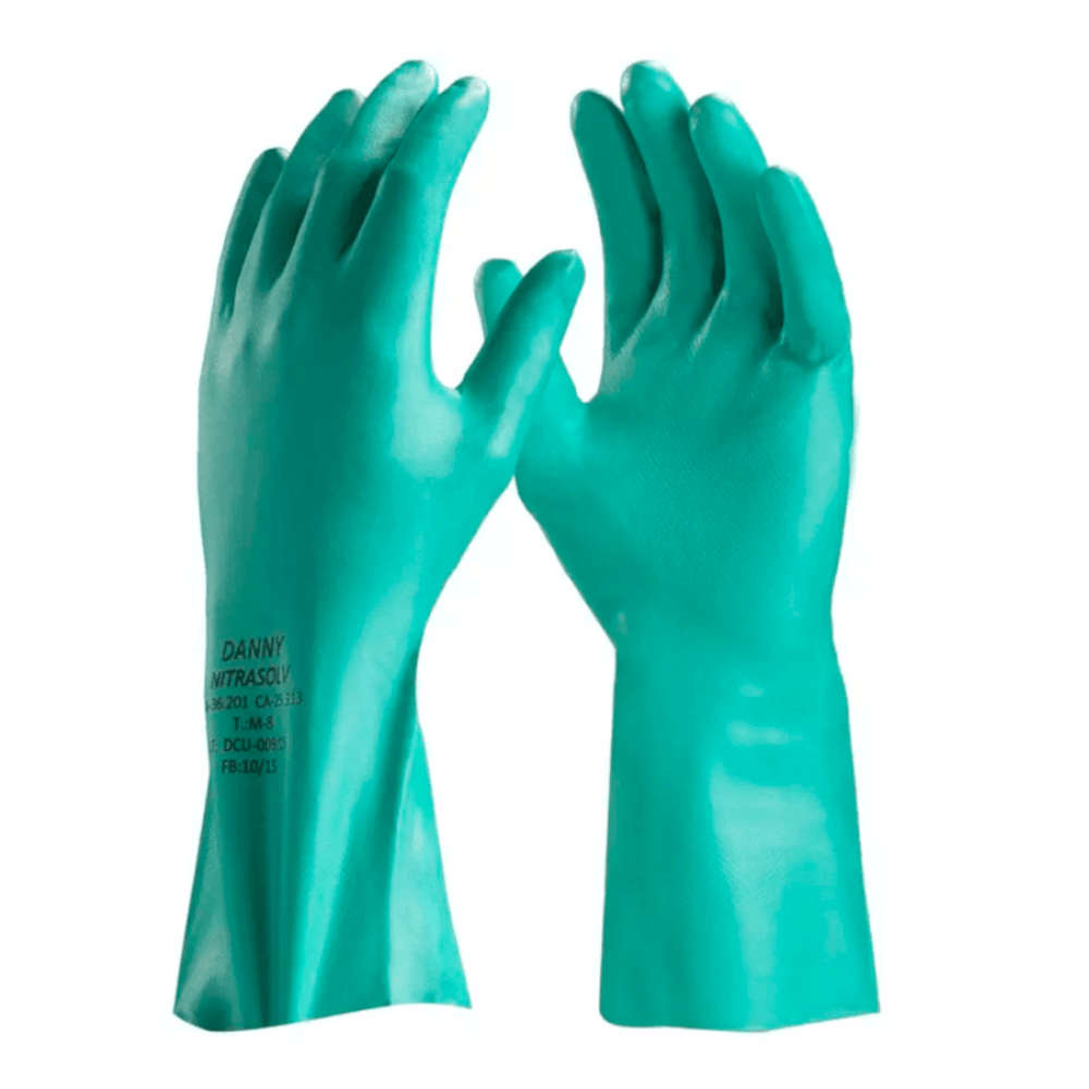 Luva Proteção Química Nitrílica Verde 330mm Nitrasolv DA36201