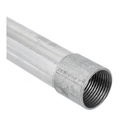 Eletroduto em Aço Carbono com Diâmetro 3/4 Pré Galvanizado | Detalhes da ponta do produto na diagonal esquerda