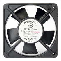 Ventilador Radial Embutir Bivolt Preto 120x120x38mm RT120 Nework