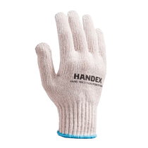 Luva Tricotada Algodão/Poliéster Branca Palma Pigmentada HX008 Tamanho Único CA 43388 Handex