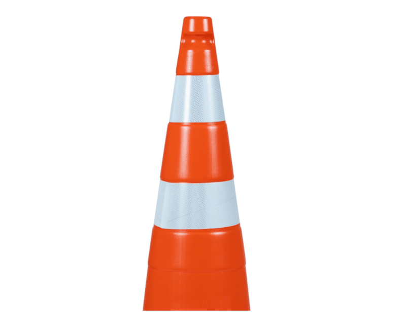 Cone Sinalização Refletivo Polietileno/Borracha Kteli | Imagem ilustrativa  ampliada