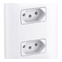 Tomada Predial 2 Módulos Branca 2 Polos + Terra 10 A 250 V Com Placa - Detalhes da Peça
