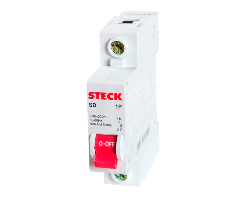 Disjuntor Monopolar 20A Mini 3KA 230/400VCA C SDD61C20 Steck | direita