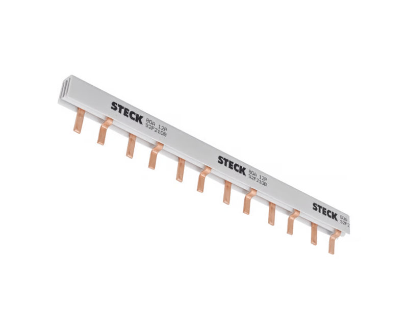 Pente Conexão Disjuntor Bipolar 220 / 440v 80 A 12 Steck | Imagem inteira do pente