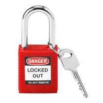 Cadeado Plástico 41Mm Haste 47Mm Vermelho Retenção De Chave 77552 Brady