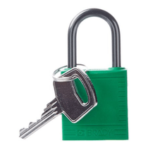 Cadeado Plástico 41 Mm Haste 47 Mm Verde Retenção De Chave 77564 - BRADY
