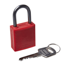 Cadeado Plástico 41Mm Haste 47Mm Vermelho Retenção De Chave 77552 Brady
