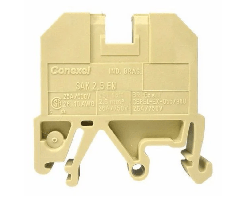 Conector de Passagem Poliamida Bege- Direto