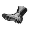 Bota Profissional PVC Preta Cano Médio Sem Forro Sem Bico 110VFLEXPR Tamanho 43 CA 42291 Marluvas - Dimensional | Visão inferior do produto com foco na sola.