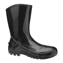 Bota Profissional PVC Preta Cano Médio Sem Forro Sem Bico 110VFLEXPR Tamanho 45 CA 42291 Marluvas