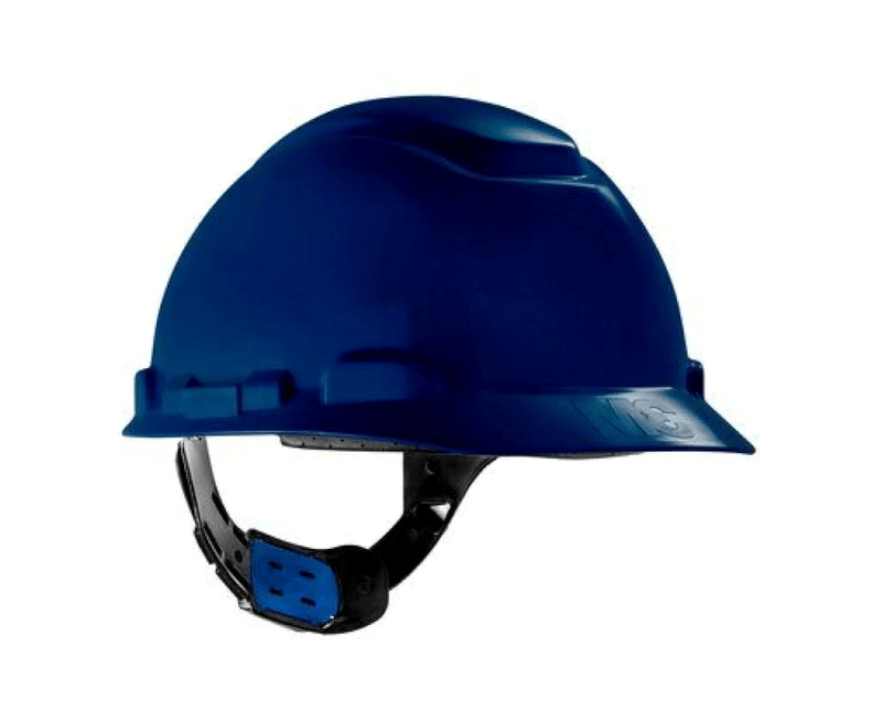Capacete Aba Frontal em Cor Azul Escura com Suspensão e Jugular H 700 HB004570915 3M | Imagem ilustrativa - Posição aba virada para esquerda
