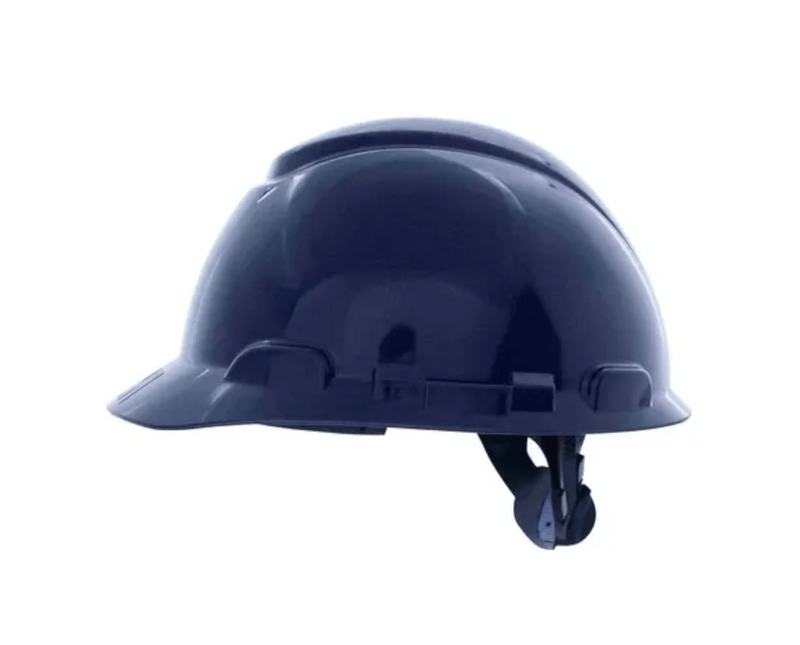 Capacete Aba Frontal em Cor Azul Escura com Suspensão e Jugular H 700 HB004570915 3M | Imagem ilustrativa - Posição lateral