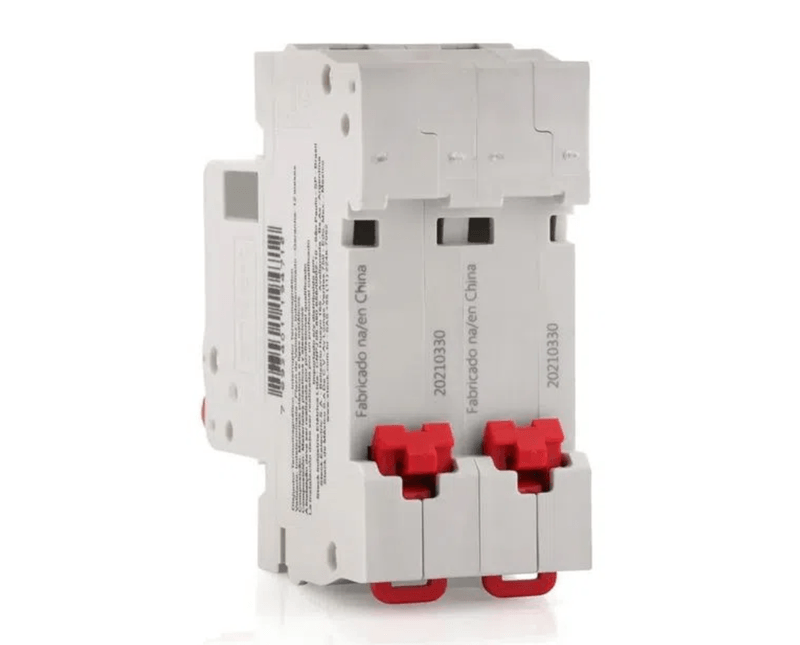 Disjuntor Bipolar 63A Mini 3KA 230/400VCA C  - Diagonal Traseira