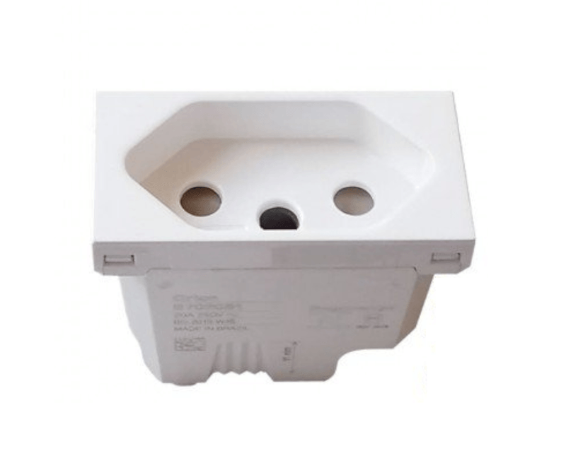 Módulo Tomada Branco 2p+T 20a 250v 1m Branco - Diagonal