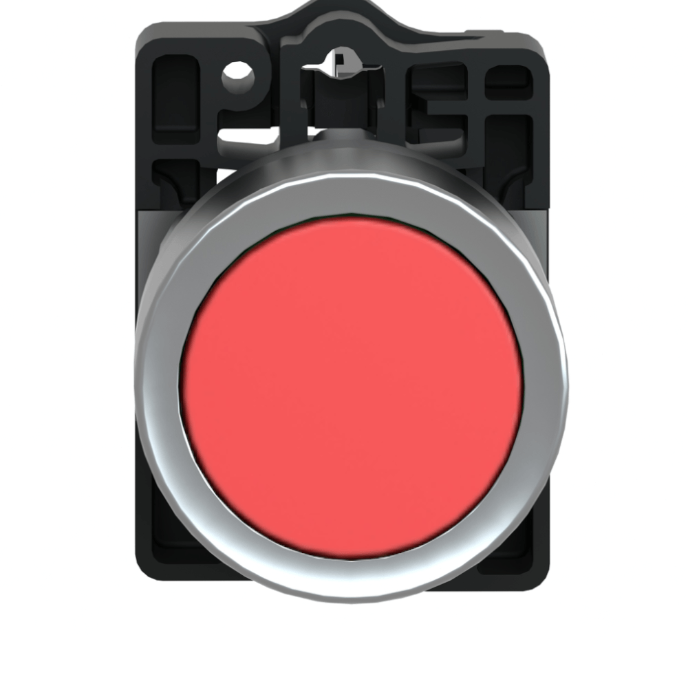 Botão Plástico Vermelho 22mm Impulso Schneider | Dimensional
