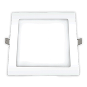 Luminária LED Comercial Plafon Quadrado Embutir Branco Bivolt 2700k 24W 03205A Ourolux