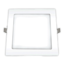 Luminária LED Comercial Plafon Quadrado Embutir Branco Bivolt 2700 K 18W 03207A Ourolux