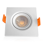Luminária LED Comercial Spot Quadrada Embutir Branco Bivolt 3000k 5W 5603 Ourolux