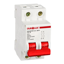Disjuntor Mini Bipolar 100A 220/400VCA C 6KA Pe 26076 Ourolux