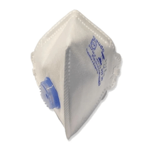 Máscara de Segurança com Válvula Poeiras Névoas Fumos Radionuclídeos PFF3 515104 CA 9246 Air Safety