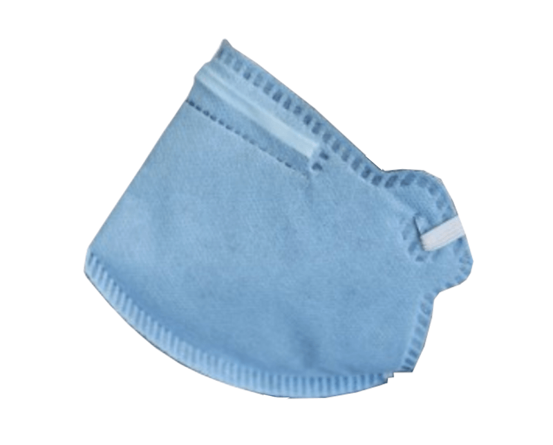 Máscara de Segurança Azul Claro Com Válvula | Lateral esquerda do produto